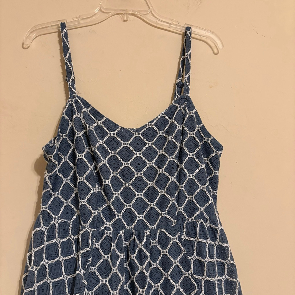 Women's Torrid Blue & White Patterned Mini Dress Plus Size 1X - Picture 5 of 14
